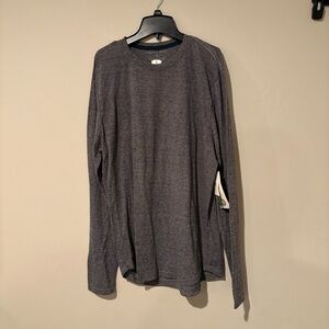 NWT Threads 4 Thought Black Fleck Triblend Long Sleeve Crew | Size: XL